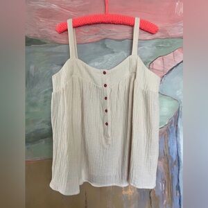 Honeybea Woven Tank Cream Large